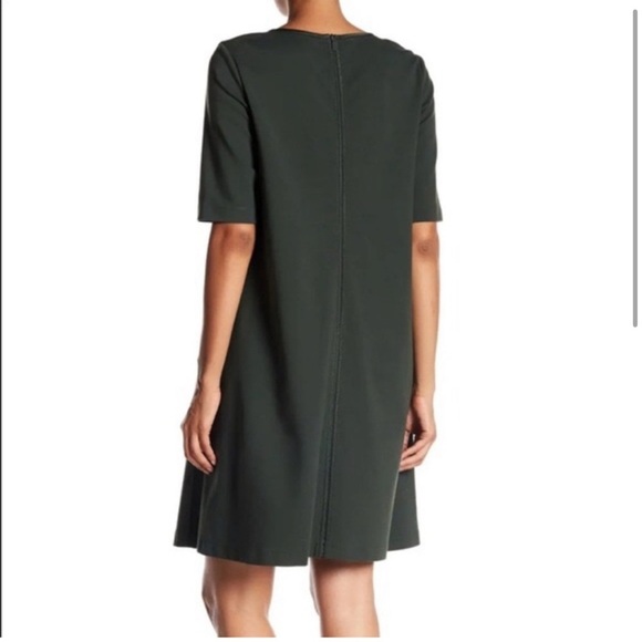 Lafayette 148 Women's Vineyard Charmeuse Trim Punto Milano Dress Size small - Picture 2 of 6